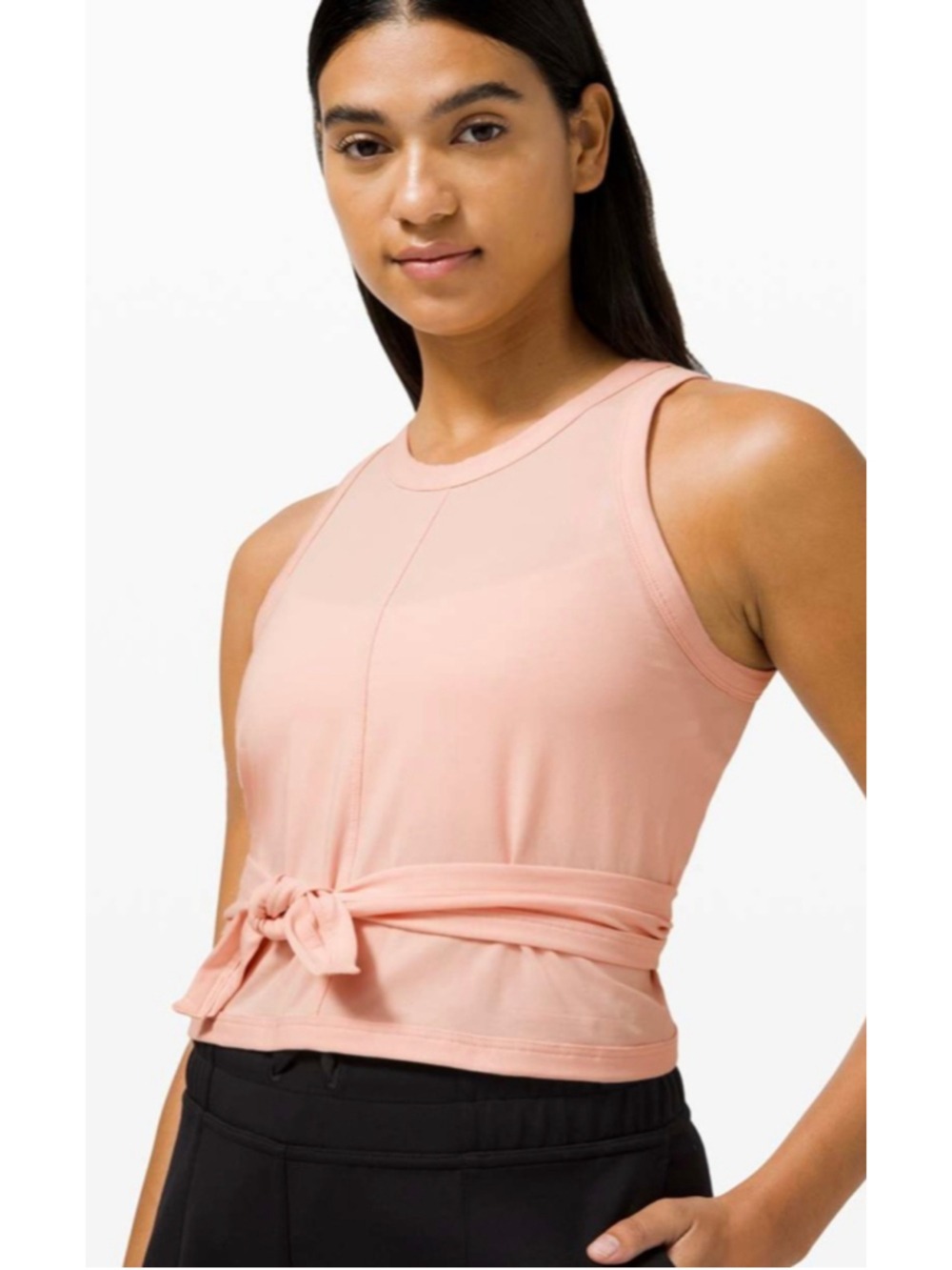 Lululemon Its A Tie Tank Pink Mist Women’s Size 6 Athleisurewear Gym Yoga